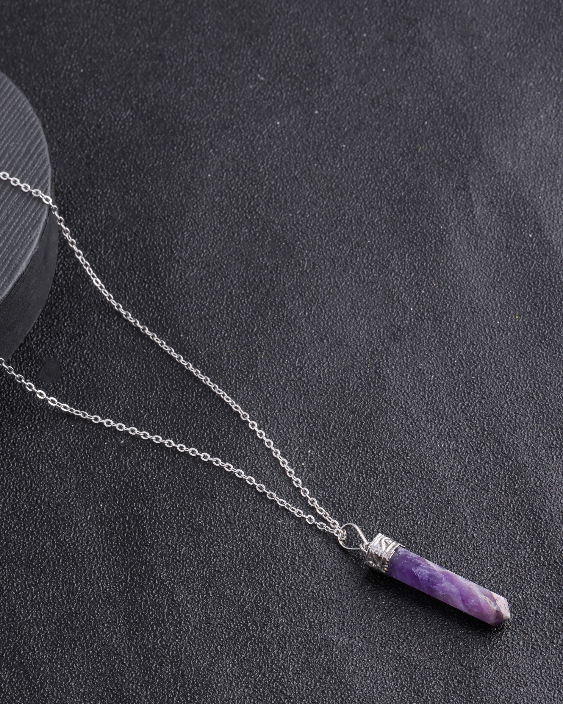 Amethyst Crystal Pendant Necklace