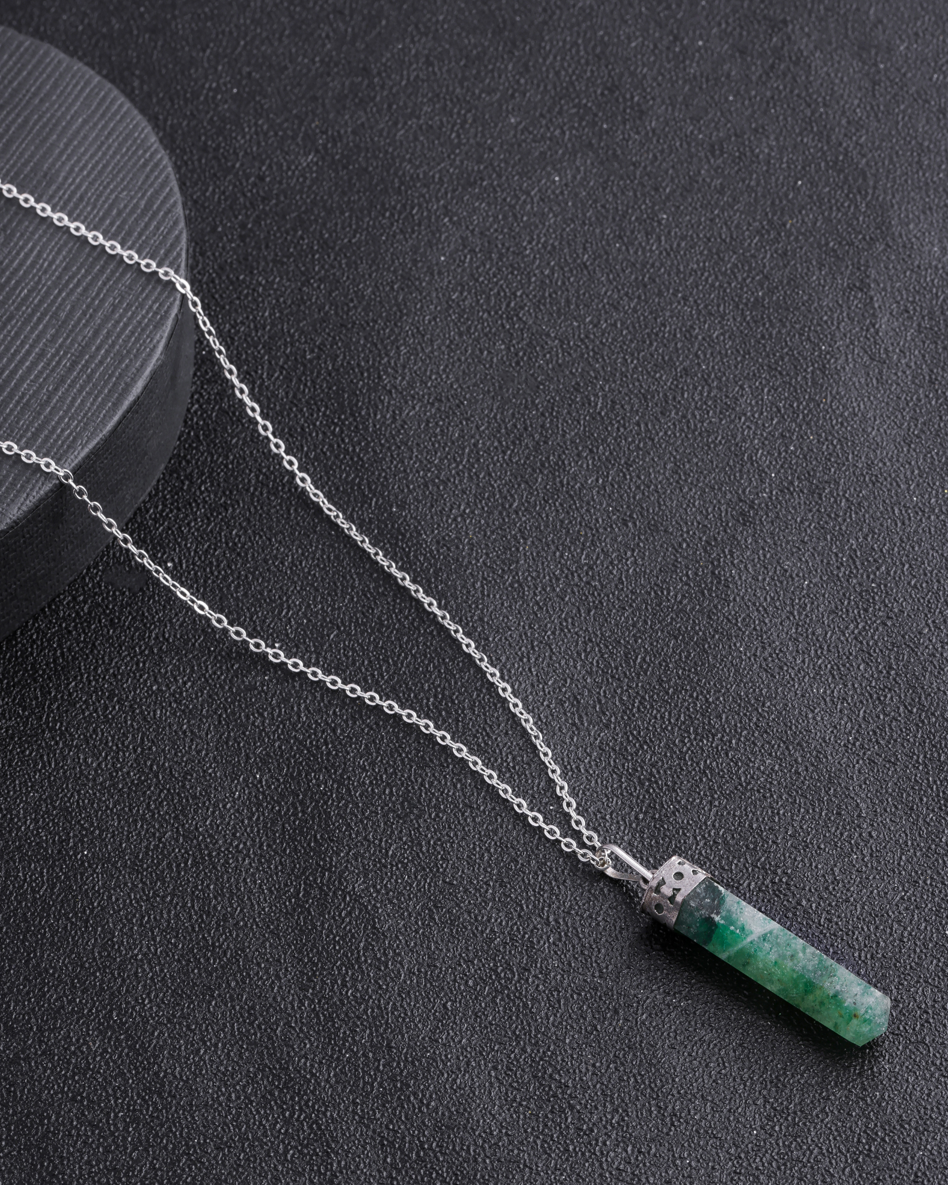 Green Aventurine Crystal Pendant Necklace