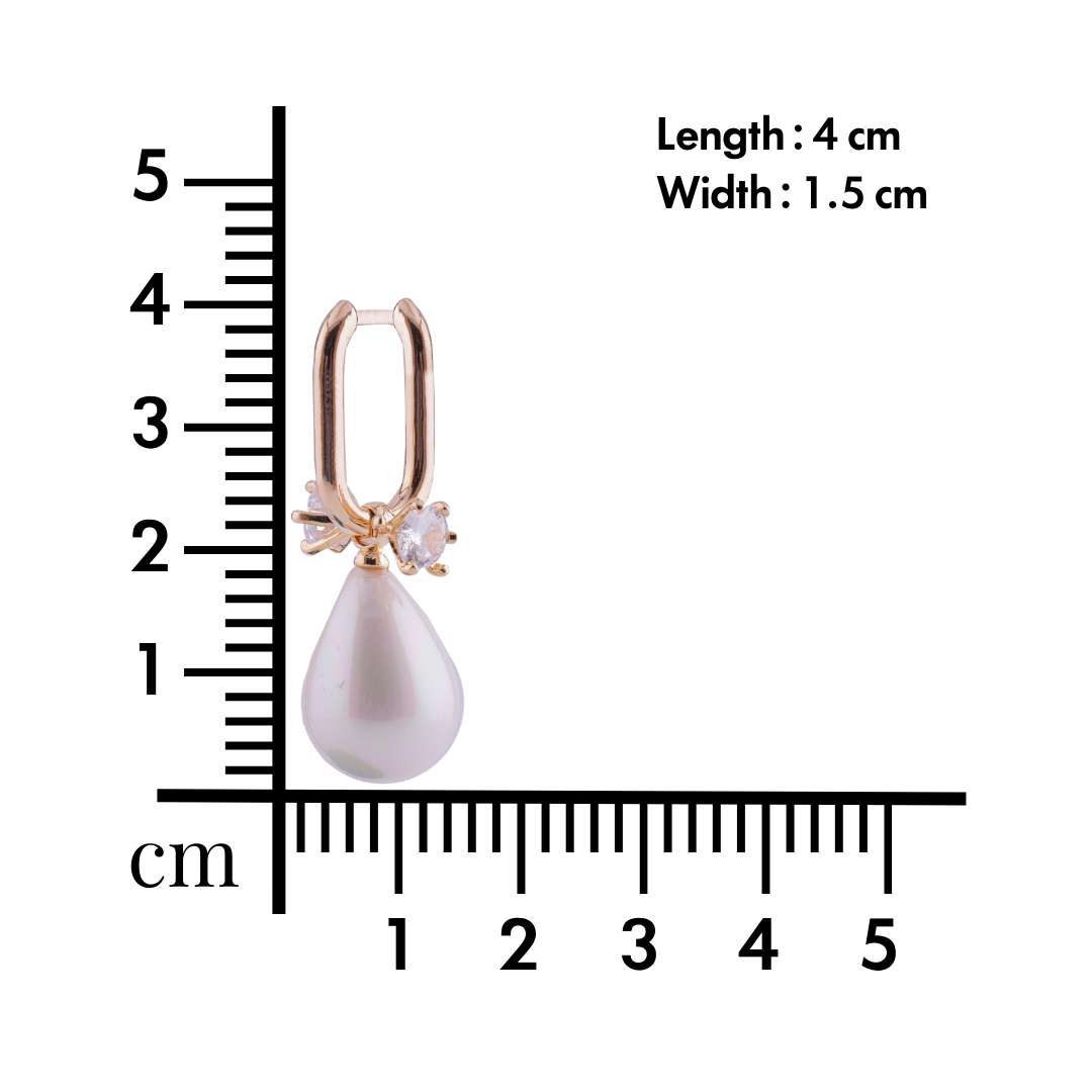 Gold Plated Freshwater Pearl Drop Earrings