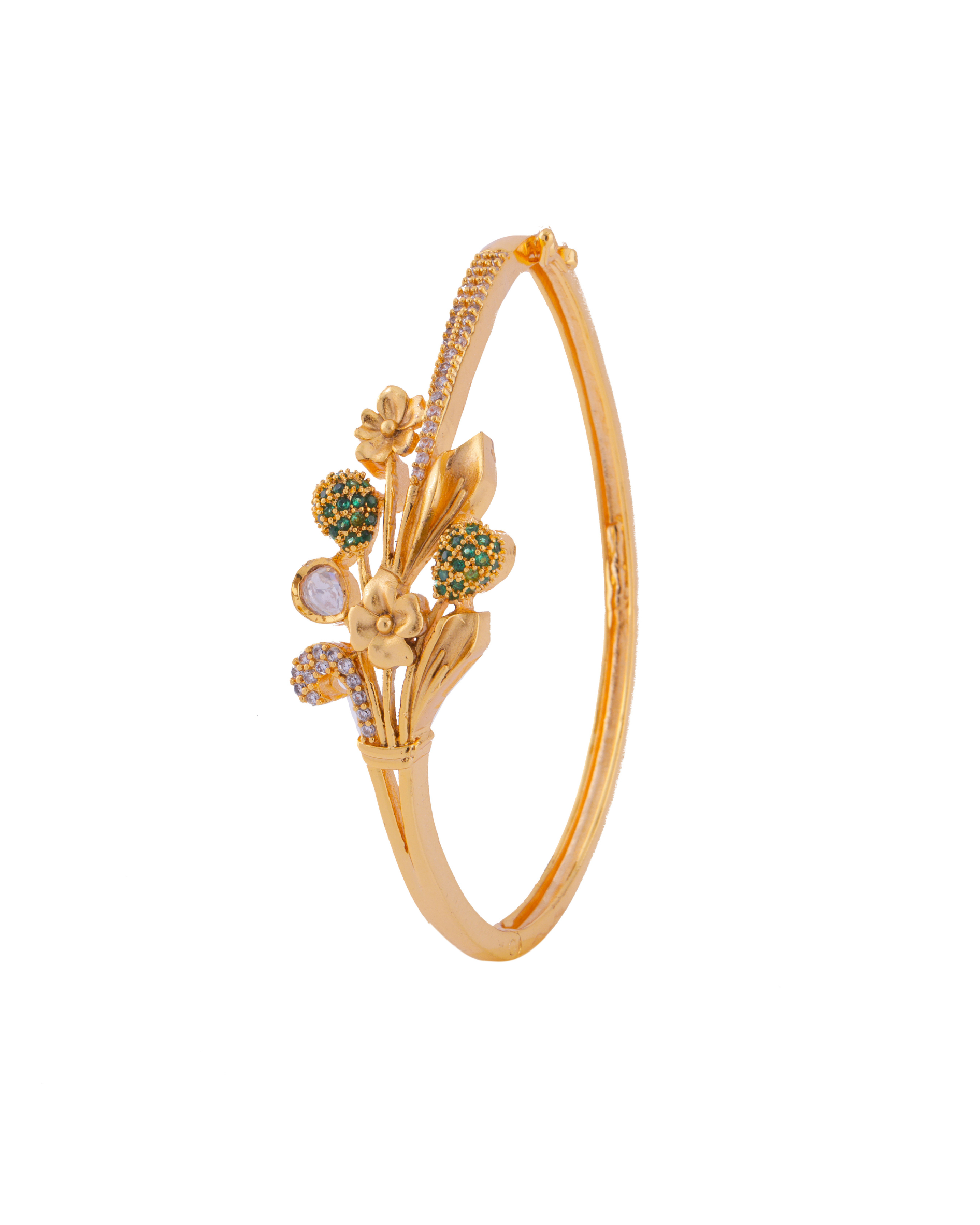 Antique Gold Plated Kundan Bracelet