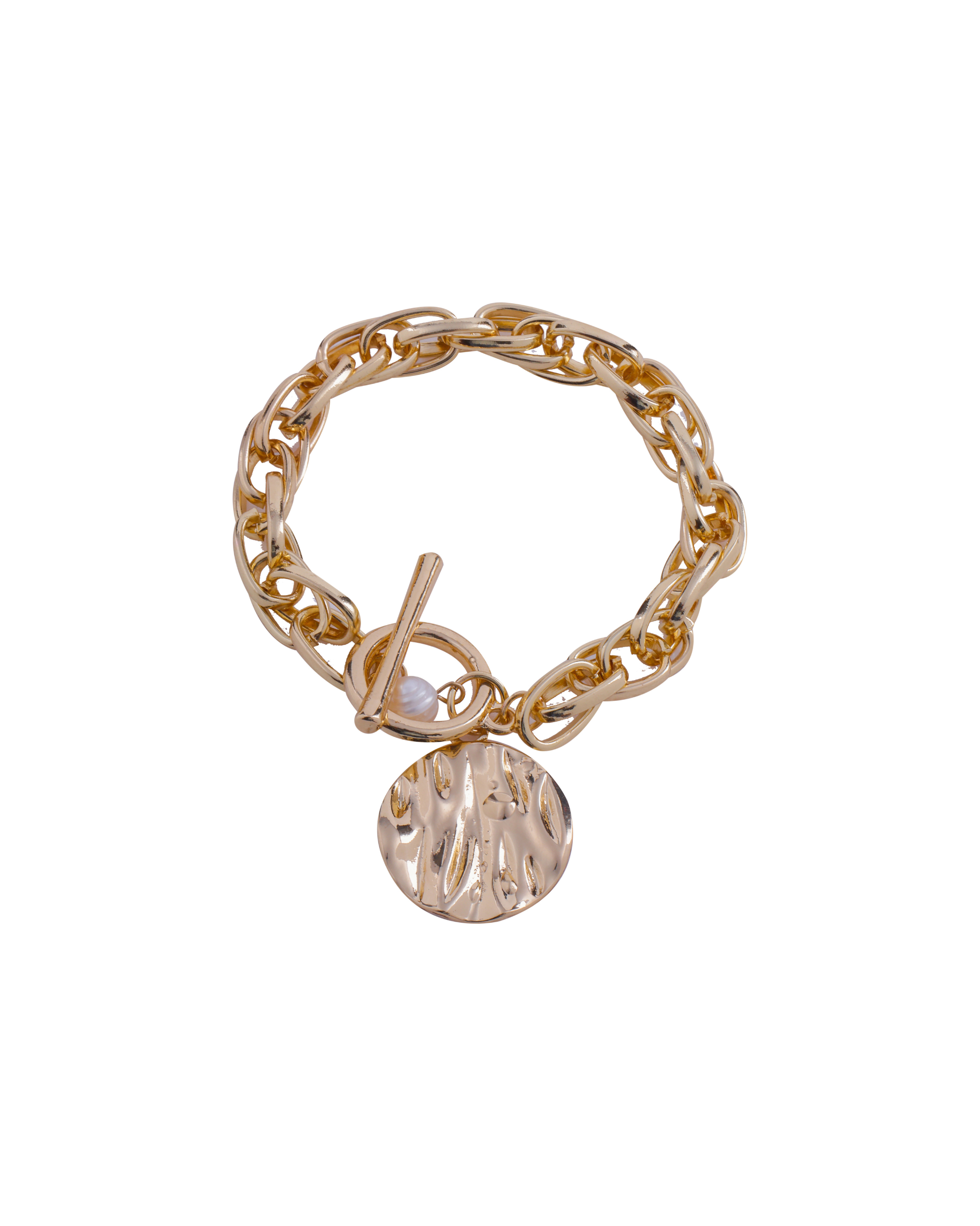 Gold Charm Chain Bracelet