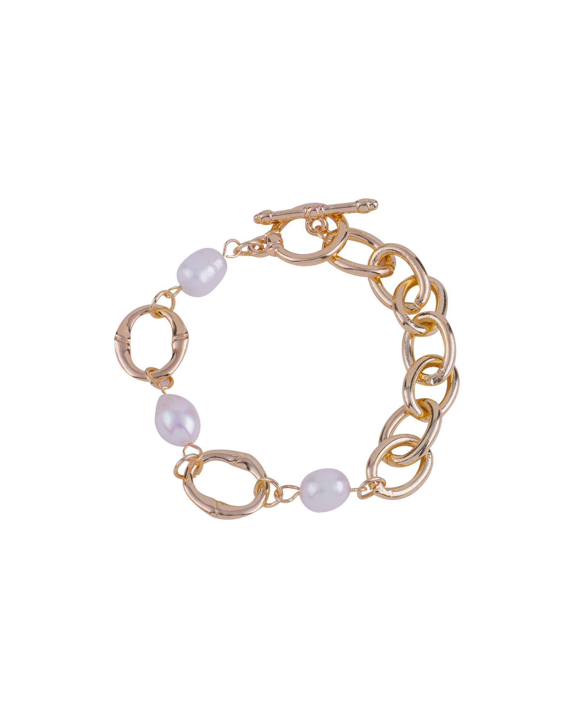 Pearl & Chain Link Bracelet