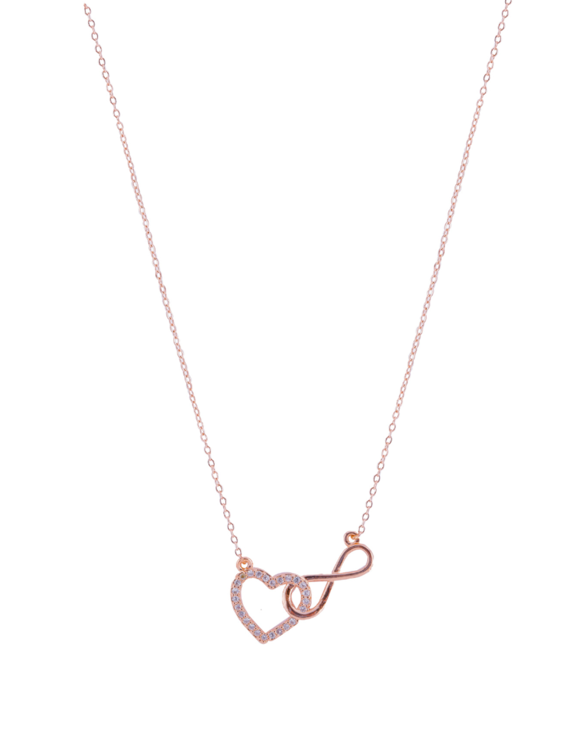 Dainty Heart & Infinity Pendant Chain