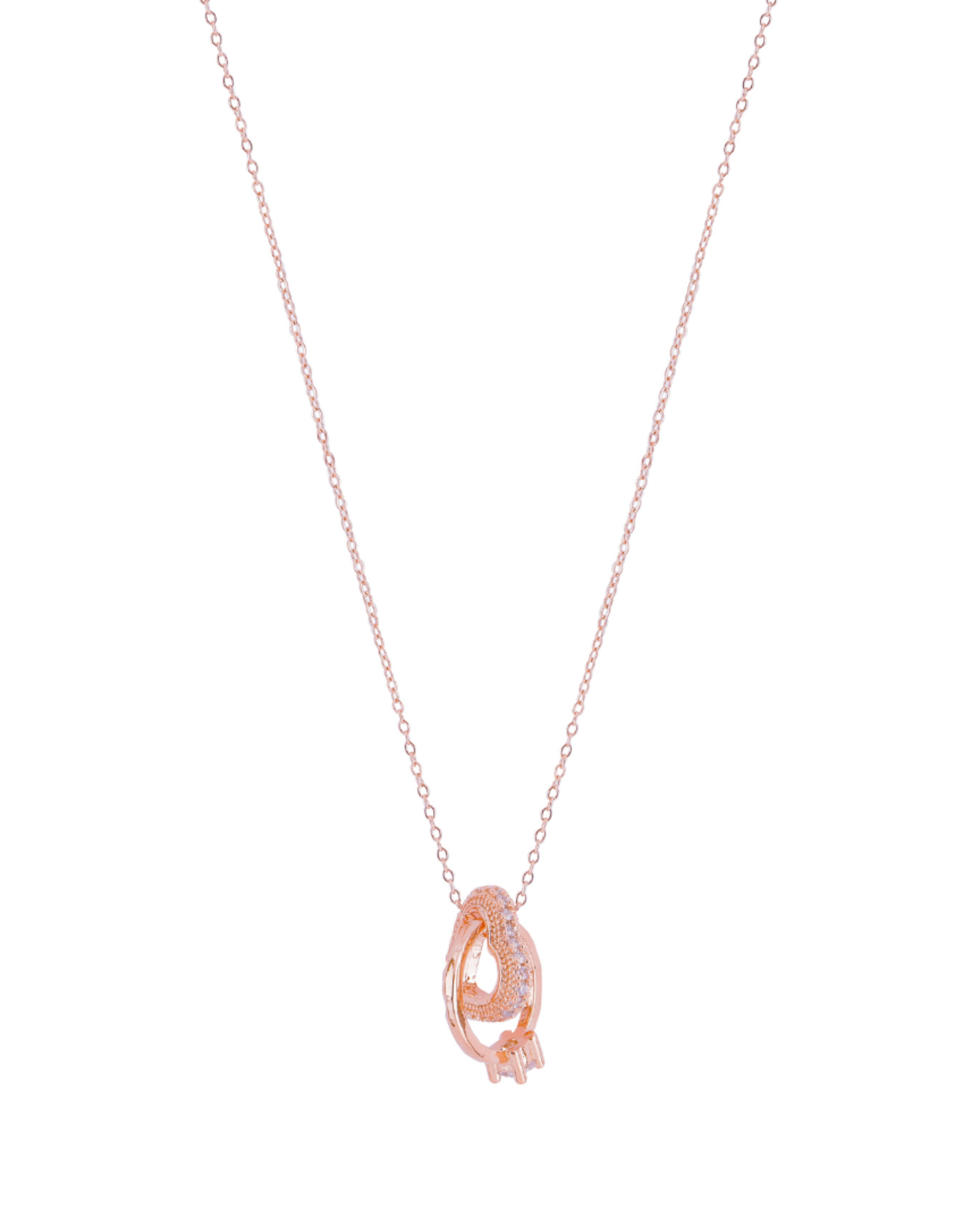 Dainty Heart & Ring Pendant Chain