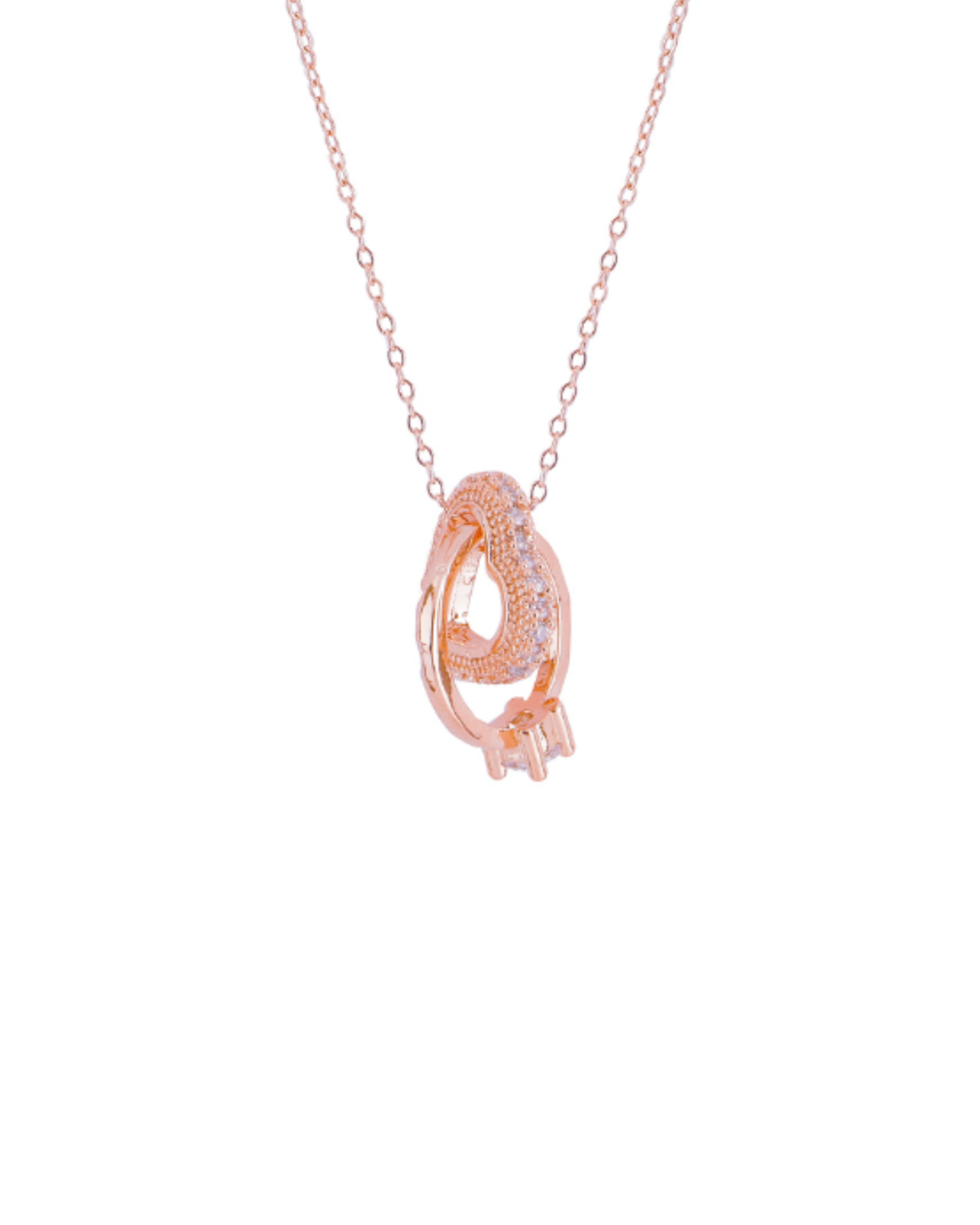 Dainty Heart & Ring Pendant Chain