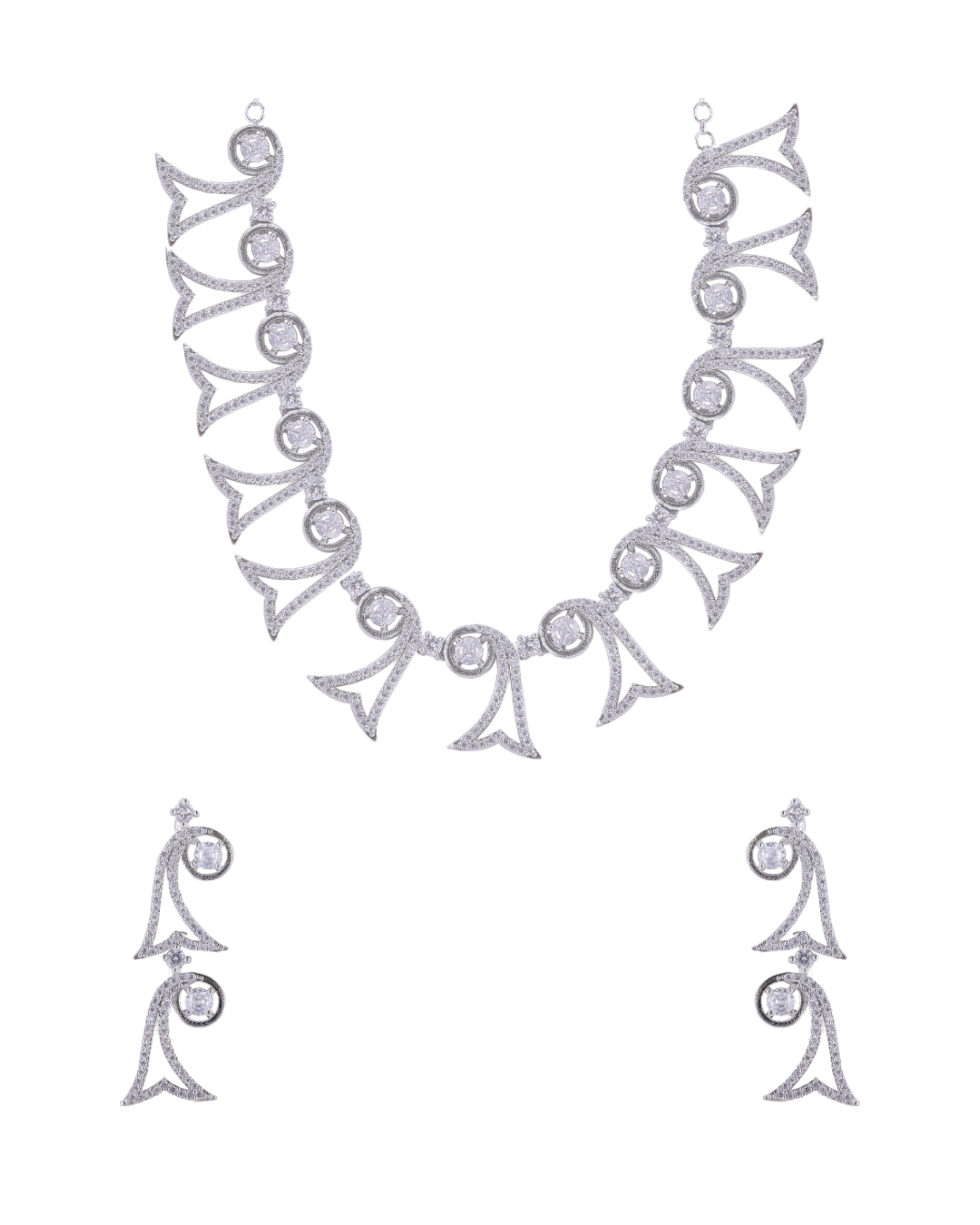 Camilla Silver Plated Elegant Necklace Set