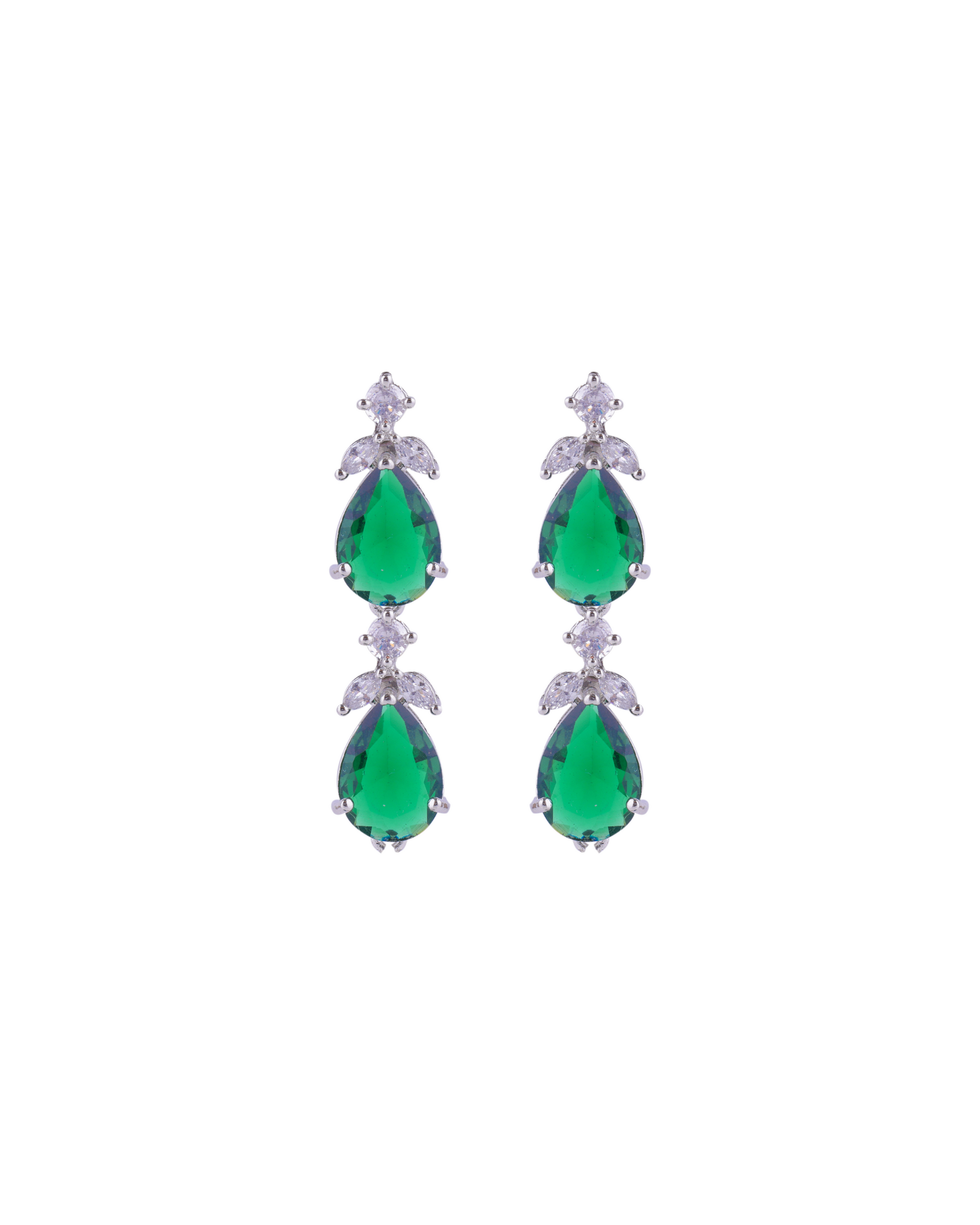 Emerald Drop Necklace Set