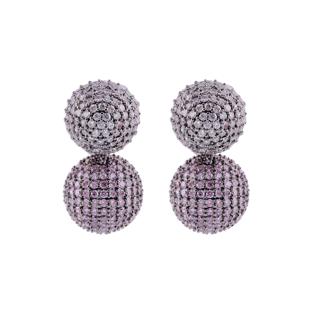 Dual Ball Drop Earrings