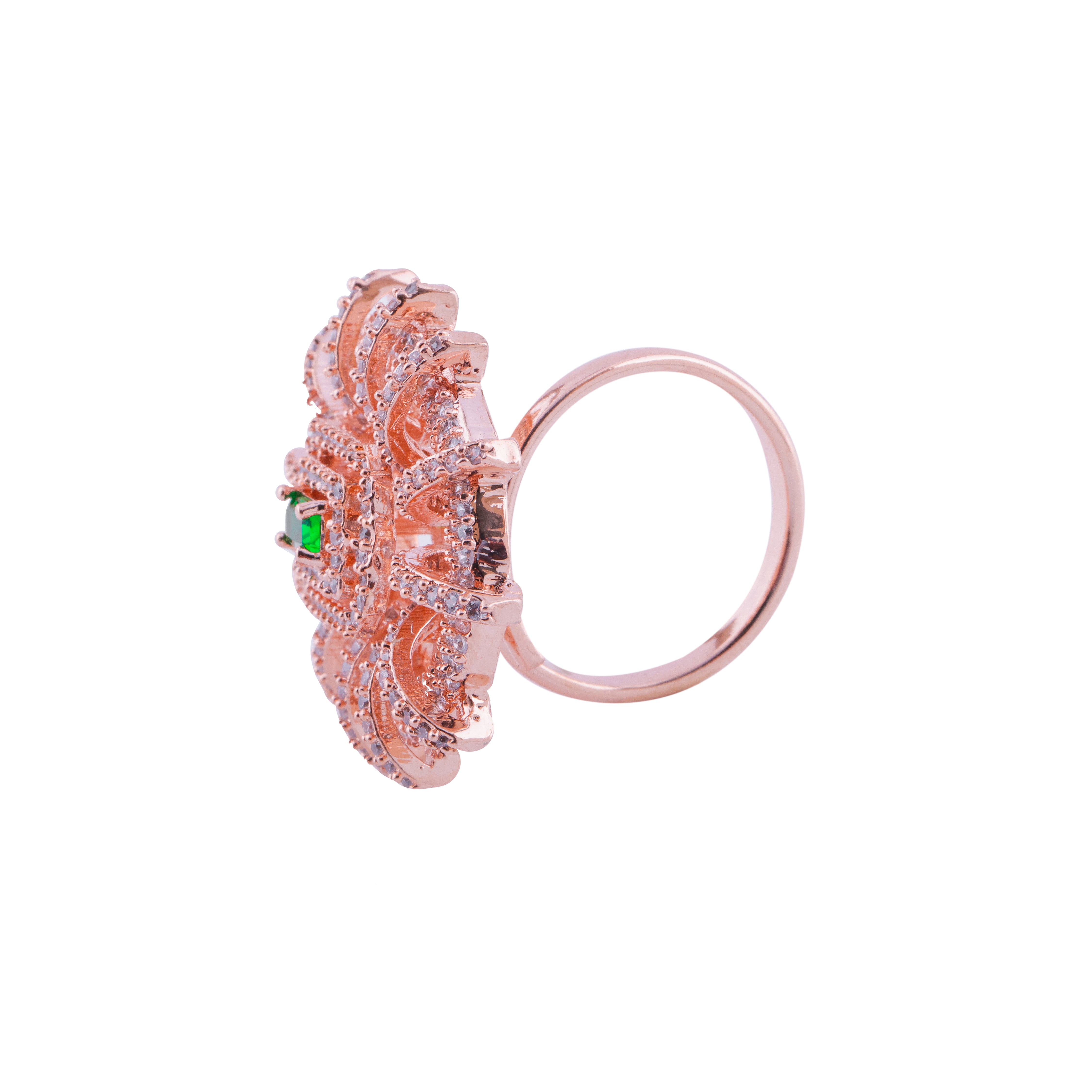 Elegant Rose Gold Cocktail Ring